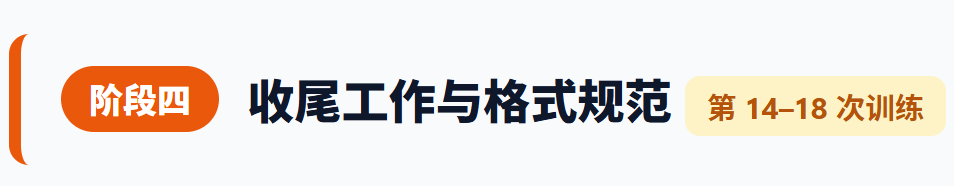进入最终收尾和期刊格式阶段。